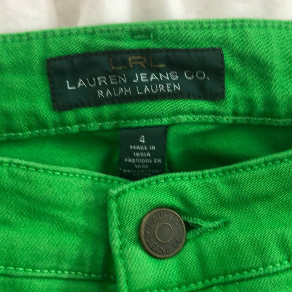 Ralph Lauren green skinny jeans size 4